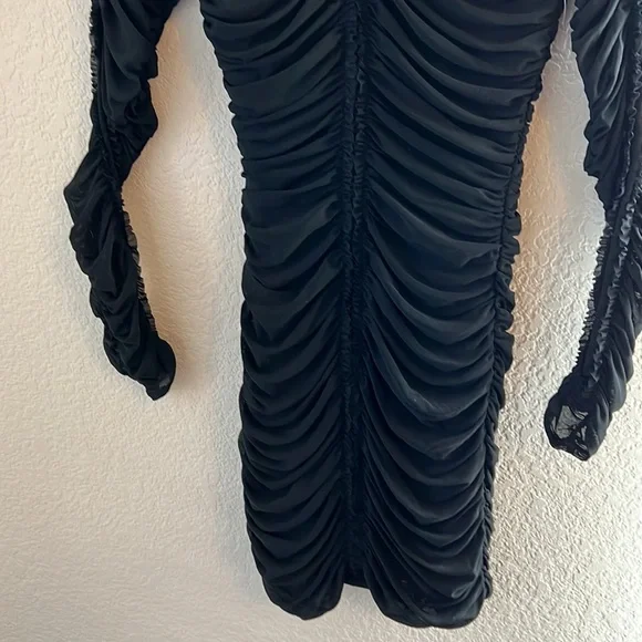 NBD Las Olas Long Sleeve Mini Dress in Black - Picture 5 of 8